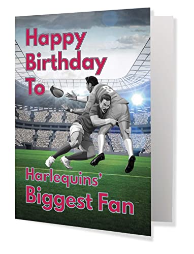 Rugby Geburtstagskarte – Harlequins Biggest Fan von AK Giftshop