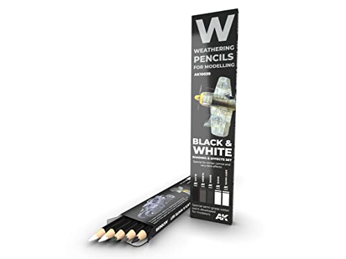 AK Interactive Weathering Pencil Set AK10039 Black and White Colors Shading and Effects set. von AK Interactive