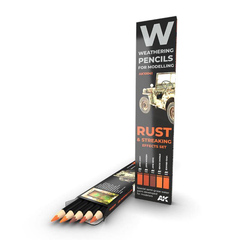 Watercolor Pencil Set - RUST AND STREAKING SET von AK Interactive