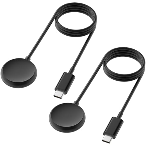 AK 2 Stück Ladegerät NUR für Google Pixel Watch 1 (2022) mit 100cm/3.3ft USB-C Ladekabel, Magnetisches Ladestation mit USB Typ C Kabel Smartwatch Zubehör für Google Pixel Watch 1 2022 von AK
