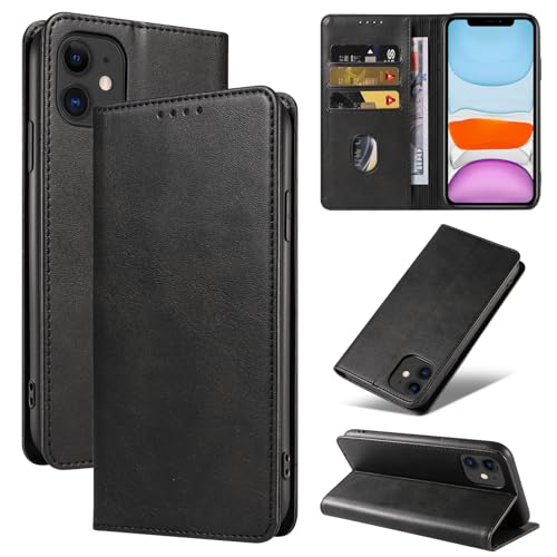 AK Hülle für iPhone 11 Handyhülle, Premium Leder Schutzhülle, Klapphüllen mit Standfunktion, Brieftasche Hülle, Magnetverschluss Fällt Nicht Ab, Anti-Fall Anti-Schock für iPhone 11 6,1 Zoll, Schwarz AK Hülle für iPhone 11 Handyhülle, Premium Leder Schutzhülle, Klapphüllen mit Standfunktion, Brieftasche Hülle, Magnetverschluss Fällt Nicht Ab, Anti-Fall Anti-Schock für iPhone 11 6,1 Zoll, Schwarz von AK