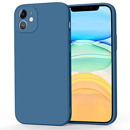 AK Kompatibel mit iPhone 11 Hülle Silikon Handyhülle mit Microfiber Stoßfeste Schutzhülle Hülle für iPhone 11 6,1'' (Navy blau) von AK