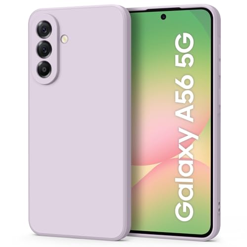 AK Schutzhülle für Samsung Galaxy A56 5G, stilvolle schlanke Flüssigsilikon-Ganzkörper-Schutzhülle für Samsung Galaxy A56 5G Handyhülle (Grasviolett) von AK