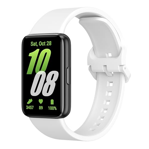 AK für Samsung Galaxy Fit 3 Armband Damen Herren, Wasserfestes Klassisches Armband für Samsung Fit 3 Smartwatch Zubehör, Flexibel TPU Ersatzarmbänder für Samsung Galaxy Fit 3 SM-R390 Uhrenarmband von AK