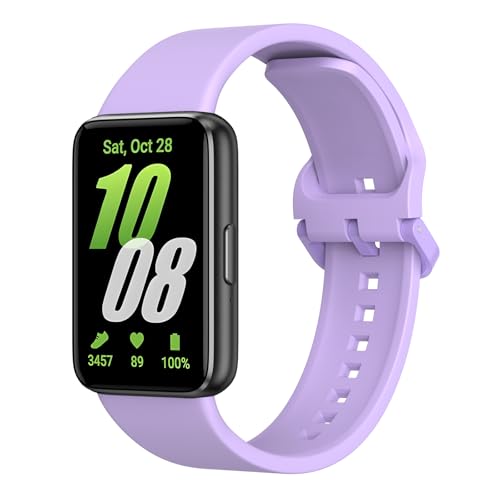 AK für Samsung Galaxy Fit 3 Armband Damen Herren, Wasserfestes Klassisches Armband für Samsung Fit 3 Smartwatch Zubehör, Flexibel TPU Ersatzarmbänder für Samsung Galaxy Fit 3 SM-R390 Uhrenarmband von AK
