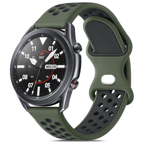AK für Samsung Galaxy Watch 46mm Armband/Samsung Galaxy Watch 3 45mm Armband Herren Damen, Zweifarbiges Atmungsaktives Silikon Ersatzarmband 22mm für Samsung Gear S3 Frontier/Classic Armbänder AK für Samsung Galaxy Watch 46mm Armband/Samsung Galaxy Watch 3 45mm Armband Herren Damen, Zweifarbiges Atmungsaktives Silikon Ersatzarmband 22mm für Samsung Gear S3 Frontier/Classic Armbänder von AK