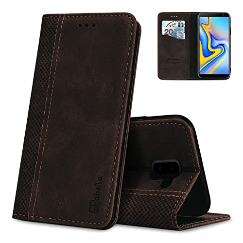 AKABEILA Handyhülle Samsung Galaxy J6 2018 Hülle Case PU Leder Handyhülle Silikon, für Samsung Galaxy J6 Handyhülle Schutzhülle Brieftasche Klapphülle Magnetverschluss Kartenfächer Hüllen von AKABEILA