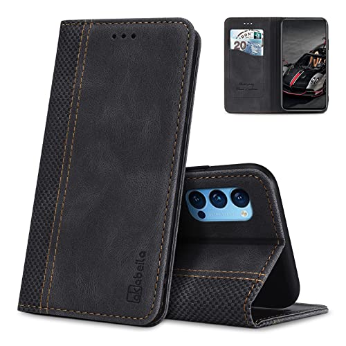 AKABEILA Handyhülle für Oppo Find X5 Lite/Reno 7 5G Hülle PU Leder Schutzhülle Klapphülle Flip Case Brieftasche Case Stoßfest mit RFID Schutz [Kartenfach] [Standfunktion] [Magnet] von AKABEILA