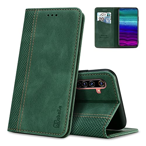 AKABEILA Handyhülle für Realme XT/Realme X2/Oppo K5 Hülle PU Leder Schutzhülle Klapphülle Flip Case Brieftasche Case Stoßfest mit RFID Schutz [Kartenfach] [Standfunktion] [Magnet] von AKABEILA