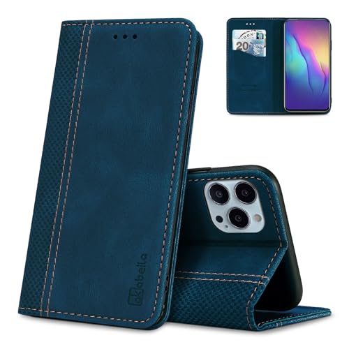 AKABEILA Handyhülle für Samsung Galaxy A25 5G Hülle Schutzhülle PU Leder Flip Case Ständer Brieftasche Klapphülle Tasche Case mit [Kartenfach] [Standfunktion] [Magnetisch] Blau von AKABEILA