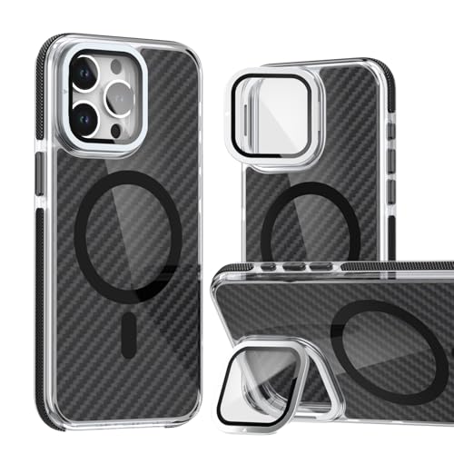 AKABEILA Handyhülle für iPhone 16 Pro Max Magnetische Hülle Magnetische Hülle mit Integriertem Kameraschutz Ständer Karbonfaser Rückseite Schutzhülle 6.9 Zoll AKABEILA Handyhülle für iPhone 16 Pro Max Magnetische Hülle Magnetische Hülle mit Integriertem Kameraschutz Ständer Karbonfaser Rückseite Schutzhülle 6.9 Zoll von AKABEILA