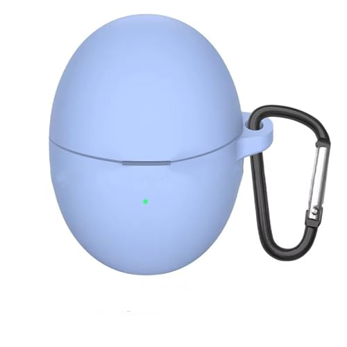 AKABEILA Haut Hülle Kompatibel mit Huawei FreeBuds 6 Schutzhülle Weiches Flüssiges Silikon Kabellose Ladehülle mit Karabiner Stoßfeste Kopfhörer Hülle LED Sichtbar von AKABEILA