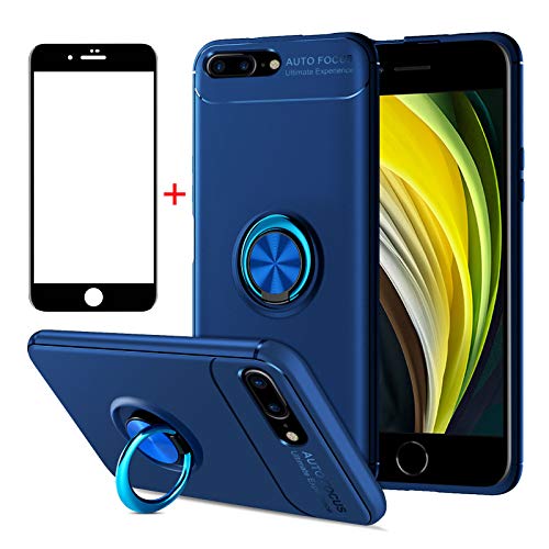 AKABEILA Hülle Schutzfolie für iPhone SE 2022, iPhone SE 2020 Panzerfolie Schutzhülle Silikon für iPhone 8/7 Handyhülle Schutzglas Telefonhalter Stoßfest Ring Griff Ständer, Blau AKABEILA Hülle Schutzfolie für iPhone SE 2022, iPhone SE 2020 Panzerfolie Schutzhülle Silikon für iPhone 8/7 Handyhülle Schutzglas Telefonhalter Stoßfest Ring Griff Ständer, Blau von AKABEILA
