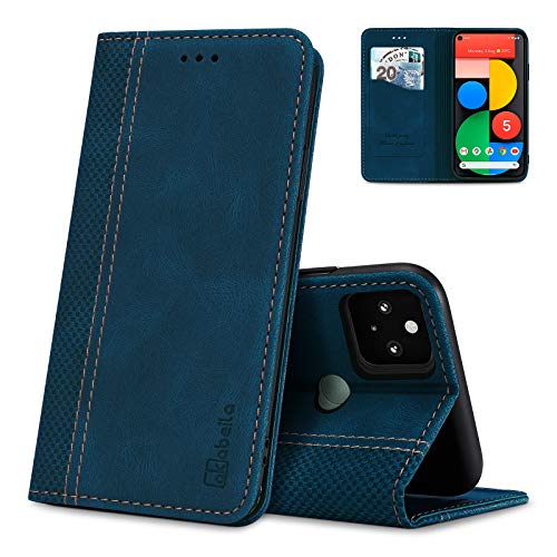 AKABEILA Hülle für Google Pixel 6A Premium Leder Flip Wallet Case mit Magnetverschluss Kickstand Kartenfächer Folio Handyhülle Cover Stoßfest Blau AKABEILA Hülle für Google Pixel 6A Premium Leder Flip Wallet Case mit Magnetverschluss Kickstand Kartenfächer Folio Handyhülle Cover Stoßfest Blau von AKABEILA
