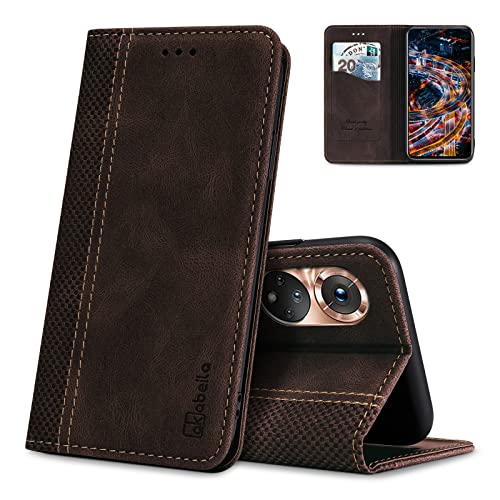 AKABEILA Hülle für Honor 50 Handyhülle Leder Flip Case Ständer PU Brieftasche Schutzhülle Klapphülle Tasche Case mit [Kartenfach] [Standfunktion] [Magnetisch] von AKABEILA