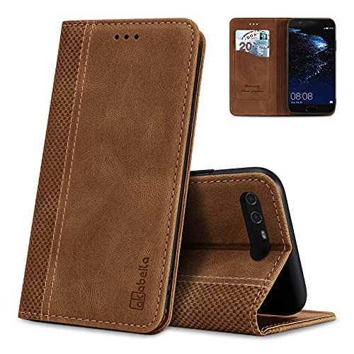 AKABEILA Hülle für Huawei P10 Plus Handyhülle Leder Flip Case Ständer PU Brieftasche Schutzhülle Klapphülle Tasche Case mit [Kartenfach] [Standfunktion] [Magnetisch] von AKABEILA