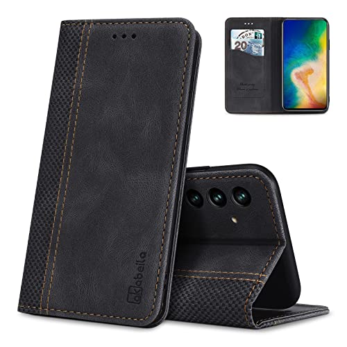 AKABEILA Hülle für Samsung Galaxy A04S/A13 5G Handyhülle PU Leder Flip Case Ständer Brieftasche Schutzhülle Klapphülle Tasche Case mit [Kartenfach] [Standfunktion] [Magnetisch], Schwarz von AKABEILA