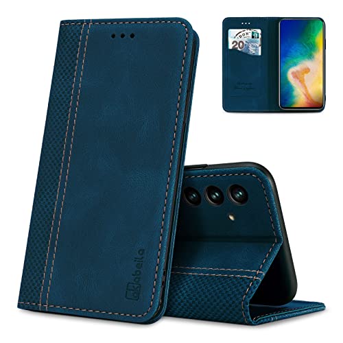 AKABEILA Hülle für Samsung Galaxy A13 4G Handyhülle PU Leder Flip Case Ständer Brieftasche Schutzhülle Klapphülle Tasche Case mit [Kartenfach] [Standfunktion] [Magnetisch], Blau von AKABEILA