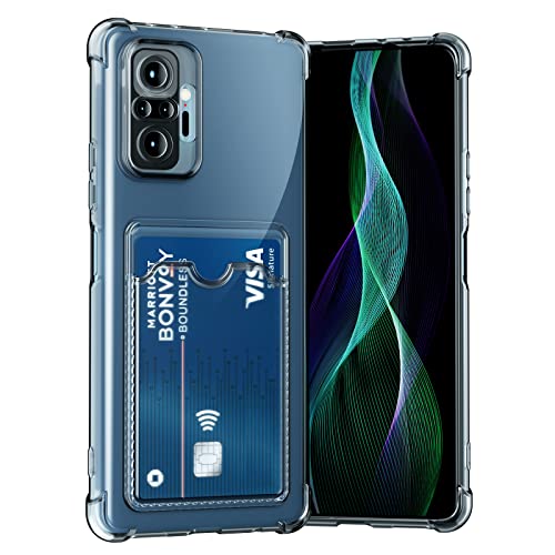 AKABEILA Hülle für Xiaomi Redmi Note 11 Pro Plus 5G 2022 Schutzhülle mit Kartenfach Transparent Silikon TPU Handyhülle Dünn Weiche Stoßfest Brieftasche Case 6.6" von AKABEILA