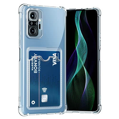 AKABEILA Hülle für Xiaomi Redmi Note 13 5G Schutzhülle mit Kartenfach Transparent Silikon TPU Handyhülle Dünn Weiche Stoßfest Brieftasche Case 6.67 Zoll von AKABEILA