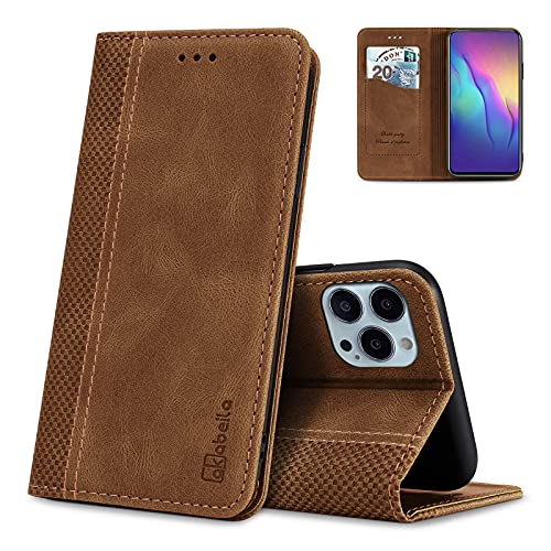 AKABEILA Hülle für iPhone 13 Pro Handyhülle PU Leder Flip Case Ständer Brieftasche Schutzhülle Klapphülle Tasche Case mit [Kartenfach] [Standfunktion] [Magnetisch] von AKABEILA