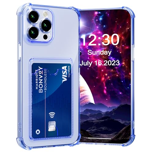 AKABEILA Hülle für iPhone 13 Pro Schutzhülle mit Kartenfach Transparent Silikon TPU Handyhülle Dünn Weiche Stoßfest Flexibel Handy Tasche Bumper Brieftasche Case Cover 6.1" von AKABEILA