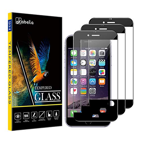 AKABEILA Kompatibel für iPhone 6S Plus, iPhone 6 Plus Schutzfolie Bildschirmschutz [3 Stück] [Vollständige Abdeckung] HD Displayschutzfolie Anti-Bläschen [9H Härte], Weiß von AKABEILA