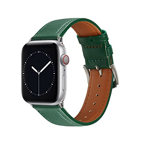 AKABEILA Lederarmband Kompatibel mit Apple Watch Armband 49mm 46mm 45mm 44mm 42mm 41mm 40mm 38mm Einstellbar Leder Ersatzarmbänder für iWatch Series Ultra 10 9 8 7 6 5 4 3 2 1 SE von AKABEILA