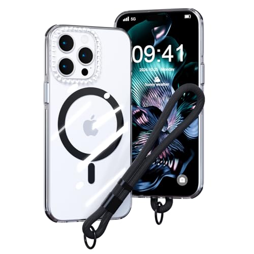 AKABEILA Magnetischer Hülle für iPhone 16 Pro Max TPU Handyhülle Abnehmbarer Band Diamant Regenbogen Transparent Schutzhülle Anti Vergilbung PC Rücken 6.9 Zoll AKABEILA Magnetischer Hülle für iPhone 16 Pro Max TPU Handyhülle Abnehmbarer Band Diamant Regenbogen Transparent Schutzhülle Anti Vergilbung PC Rücken 6.9 Zoll von AKABEILA