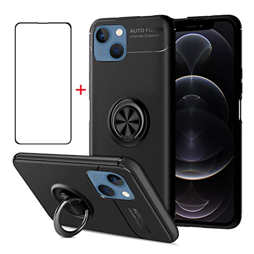 AKABEILA Schutzfolie Handyhülle für iPhone 14 Hülle Case Silikon Schutzhülle Displayschutzfolie Bildschirmschutz Schutzglas Gehärtetem Glas Telefonhalter Stoßfest Ring Ständer AKABEILA Schutzfolie Handyhülle für iPhone 14 Hülle Case Silikon Schutzhülle Displayschutzfolie Bildschirmschutz Schutzglas Gehärtetem Glas Telefonhalter Stoßfest Ring Ständer von AKABEILA