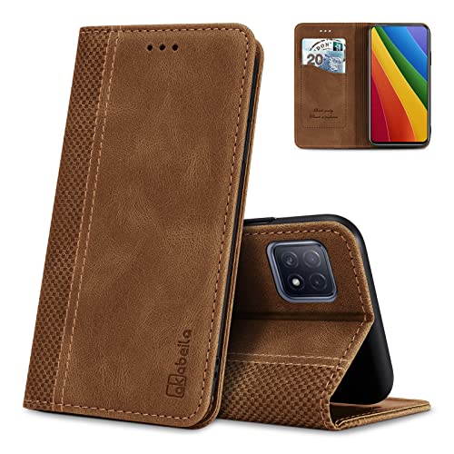 AKABEILA Schutzhülle für Oppo Find X3/X3 Pro, Leder, mit Magnetverschluss, Standfunktion, Kartenfächern, Hellbraun AKABEILA Schutzhülle für Oppo Find X3/X3 Pro, Leder, mit Magnetverschluss, Standfunktion, Kartenfächern, Hellbraun von AKABEILA