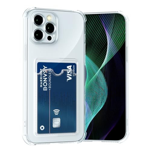 AKABEILA Schutzhülle für Samsung Galaxy S24, transparent, niedlich, weiches TPU, Brieftaschen-Hülle, schlanke Tasche, stoßfest, mit Kartenschlitzen, transparent von AKABEILA