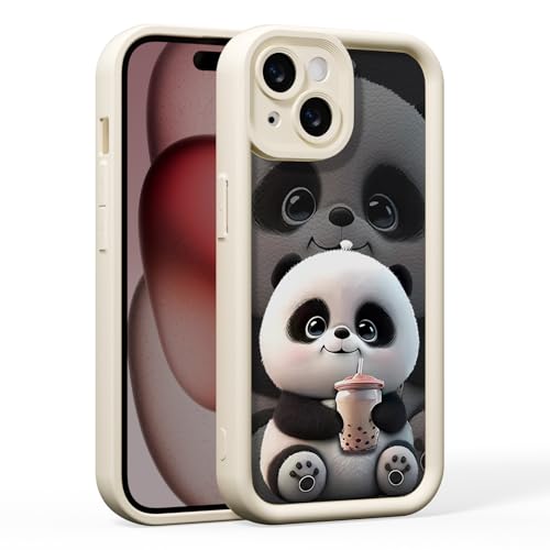 AKABEILA TPU Handyhülle Kompatibel mit iPhone 16e 6.1 Zoll Weiche Liquid TPU Schutzhülle Hülle mit Niedlicher Panda Muster von AKABEILA