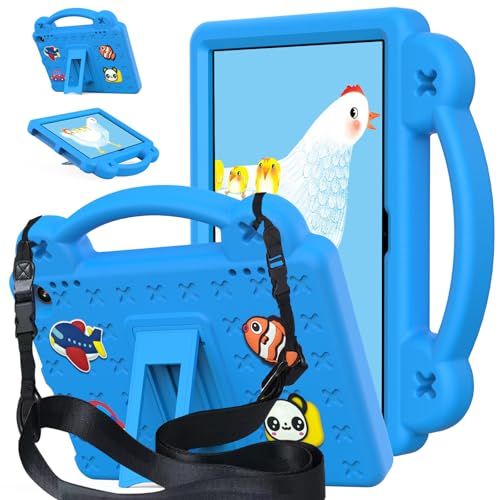 AKABEILA Tablet Hülle für Amazon Fire HD 8 2024 2022 2020/8 Plus 2022 2020 Niedliche Schützhülle Kinder Stoßfest mit Schultergurt Griff Ständer von AKABEILA