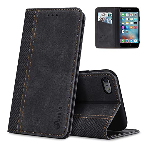 AKABEILA iPhone 6 Plus Hülle iPhone 6S Plus Handyhülle Leder Flip Case Ständer PU Brieftasche Schutzhülle Klapphülle Tasche Case mit [Kartenfach] [Standfunktion] [Magnetisch] von AKABEILA