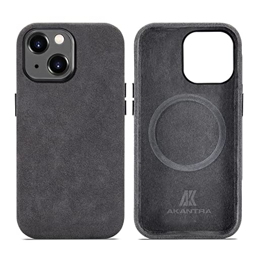 AKANTRA Alcantara Hülle für Apple iPhone 15 Plus, handgefertigt, vollständig umwickelt, synthetisches Wildleder, kompatibel mit Magsafe Wireless Charging (iPhone15 Plus, Schwarz) AKANTRA Alcantara Hülle für Apple iPhone 15 Plus, handgefertigt, vollständig umwickelt, synthetisches Wildleder, kompatibel mit Magsafe Wireless Charging (iPhone15 Plus, Schwarz) von AKANTRA