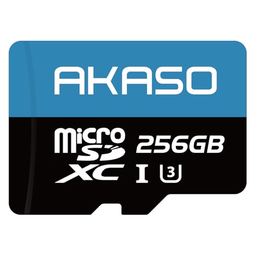 AKASO 256GB U3 MicroSDXC Speicherkarte Kompatibel mit Action Cam, Smartphone, Tablet, Dashcam und Überwachung Kamera von AKASO
