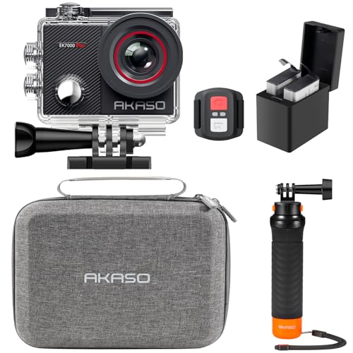 AKASO Action Cam 4K30FPS 20MP mit Schwimmender Handgriff und Tasche WiFi 40M Unterwasserkamera Wasserdicht Ultra HD Touchscreen Einstellbar Weitwinkel EIS Actioncam mit 2.4G Fernbedienung AKASO Action Cam 4K30FPS 20MP mit Schwimmender Handgriff und Tasche WiFi 40M Unterwasserkamera Wasserdicht Ultra HD Touchscreen Einstellbar Weitwinkel EIS Actioncam mit 2.4G Fernbedienung von AKASO