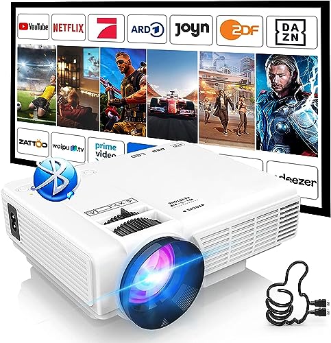Mini Beamer mit Bluetooth, AKATUO Mini Projektor Full HD 1080P, 200” Display Tragbar LCD Heimkino/Outdoor Video Beamer Klein für Handy, Kompatibel mit TV Stick/HDMI/Smartphone Mini Beamer mit Bluetooth, AKATUO Mini Projektor Full HD 1080P, 200” Display Tragbar LCD Heimkino/Outdoor Video Beamer Klein für Handy, Kompatibel mit TV Stick/HDMI/Smartphone von AKATUO