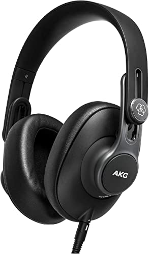 AKG K361 Studio-Kopfhörer, geschlossenes Over-Ear-Design für professionelle Performance, leicht und faltbar mit 3-Positions-Scharnieren, hochwertige isolierende Ohrpolster von AKG