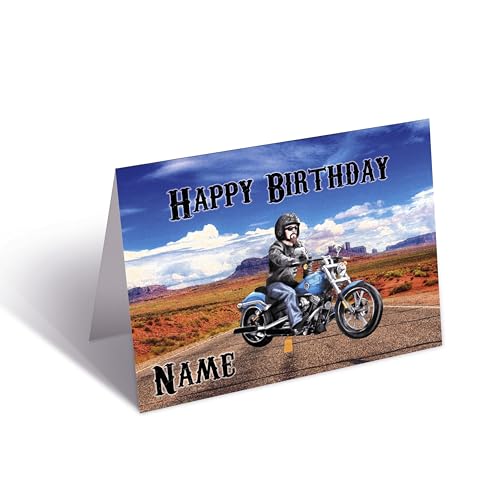 Harley Motorrad Geburtstagskarte – personalisierbar von AKGifts