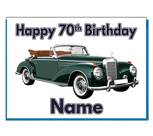 Mercedes Personalisierte Geburtstagskarte im Vintage-Stil von AKGifts