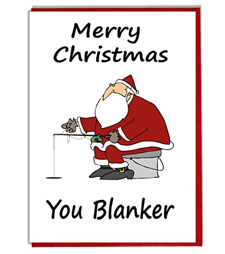 'Merry Christmas you blanker – Angeln/Karpfen Fisch, Witz Karte von AKGifts