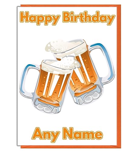 Personalisierte Geburtstagskarte mit Biermotiv, Name und Alter hinzufügen. von AKGifts