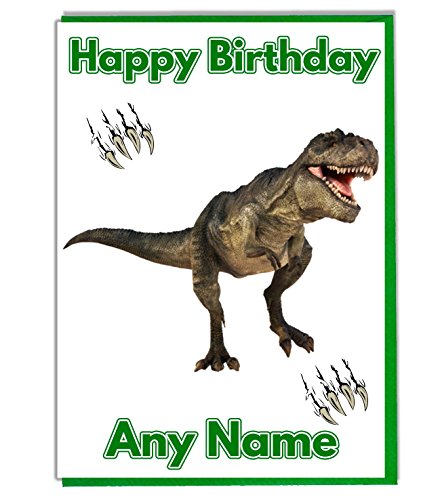 Tyrannosaurus Rex Personalisierte Geburtstagskarte – Jeder Name und Alter von AKGifts