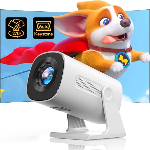 AKIYO Mini Beamer【Automatische Trapezkorrektur】200 ANSI Beamer Handy Full HD 1080P Unterstützt mit Bluetooth 5.2, 270° Drehung und 50% Zoom Projektor Kompatibel mit iOS/Android/PS5/Fire Stick/HDMI/USB AKIYO Mini Beamer【Automatische Trapezkorrektur】200 ANSI Beamer Handy Full HD 1080P Unterstützt mit Bluetooth 5.2, 270° Drehung und 50% Zoom Projektor Kompatibel mit iOS/Android/PS5/Fire Stick/HDMI/USB von AKIYO