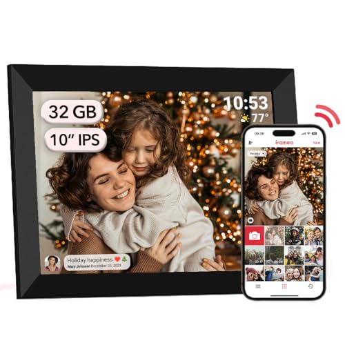 FRAMEO Digitaler Bilderrahmen WiFi 32GB Digitaler Fotorahmen 10,1 Zoll 1280x800 IPS LCD-Touchscreen Smart Cloud-Fotorahmen Mit Automatischer Drehung Momente Sofort Über Die Frameo-App Teilen FRAMEO Digitaler Bilderrahmen WiFi 32GB Digitaler Fotorahmen 10,1 Zoll 1280x800 IPS LCD-Touchscreen Smart Cloud-Fotorahmen Mit Automatischer Drehung Momente Sofort Über Die Frameo-App Teilen von AKImart