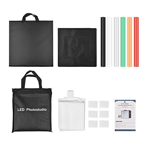16 Zoll Faltbares LED-Licht-Zelt-Foto-Studio-Box Tragbare Tabletop-Lichtbox mit 128 LED-Perlen Bi-Farben-Temperaturverstellbare Helligkeit für Kleine Objekte Fotografie mit 6 16 Zoll Faltbares LED-Licht-Zelt-Foto-Studio-Box Tragbare Tabletop-Lichtbox mit 128 LED-Perlen Bi-Farben-Temperaturverstellbare Helligkeit für Kleine Objekte Fotografie mit 6 von AKLOSIPY
