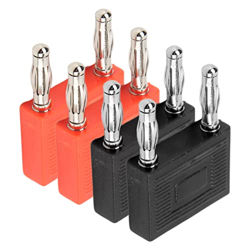 AKLOSIPY 2Sets 4mm Doppelreihe Bananenanschlüsse Wärme Geplattter Kupfer -Dual -Stecker für Lautsprecherdrähte von AKLOSIPY