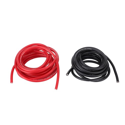 AKLOSIPY 4AWG Elektrikdraht, 20 Fuß Stromkabel für Auto -Funklautsprecher, Rotes Schwarz -Strom -Erdungsdraht -Kit für Auto -Wohnmobilanhänger, Kompatibel mit Verschiedenen Fahrzeugmodellen von AKLOSIPY